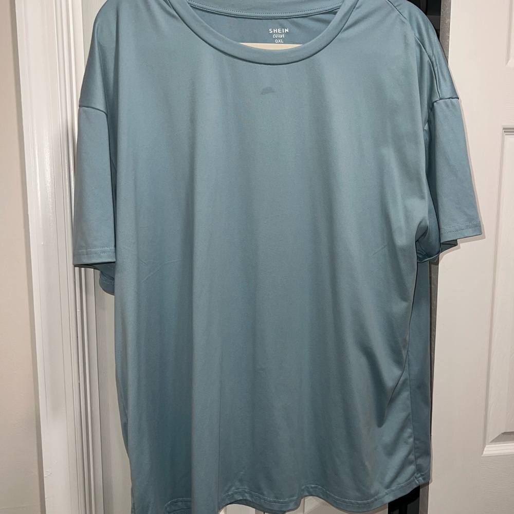 SHEIN Women's Slate Blue Short Sleeve Tee
